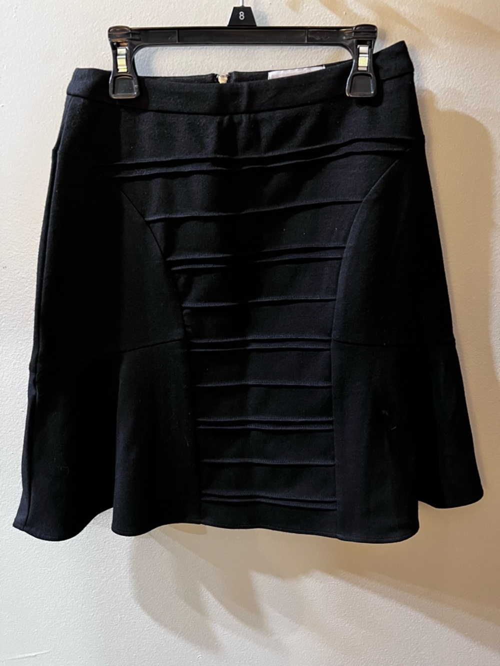 Elle Black Paneled Flared Skirt